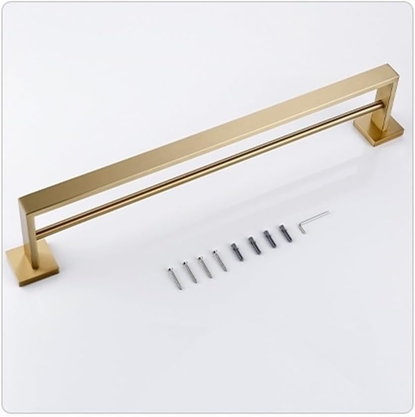 Brushed Gold Bathroom Accessories Set Toilet Brush Holder Toilet Paper Towel Bar Rail Rack Hanger Hook Soap Dish Hardware,Double Towel Bar 400