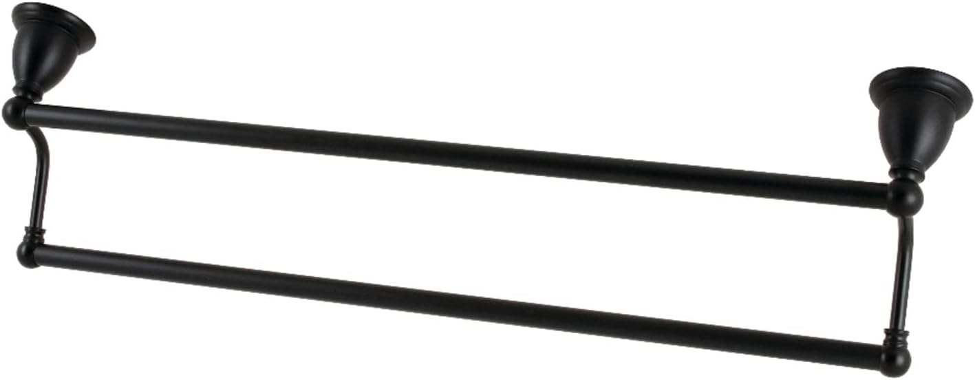 Kingston Brass BA1753MB Heritage 24-Inch Dual Towel-Bar, Matte Black