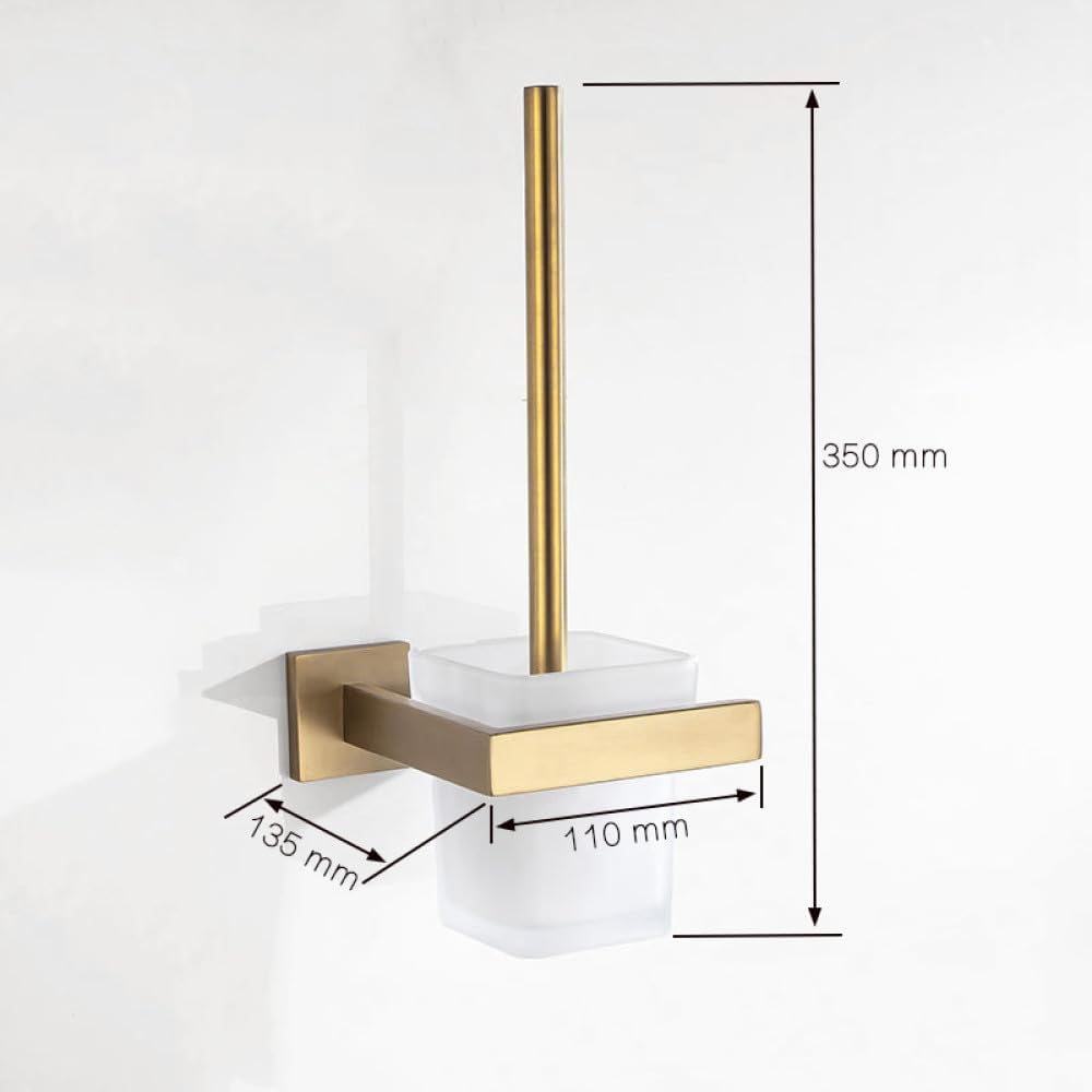 Brushed Gold Bathroom Accessories Hardware Towel Bar Rail Toilet Paper Holder Towel Rack Hook Soap Dish Toilet Brush,Toilet Brush Holder