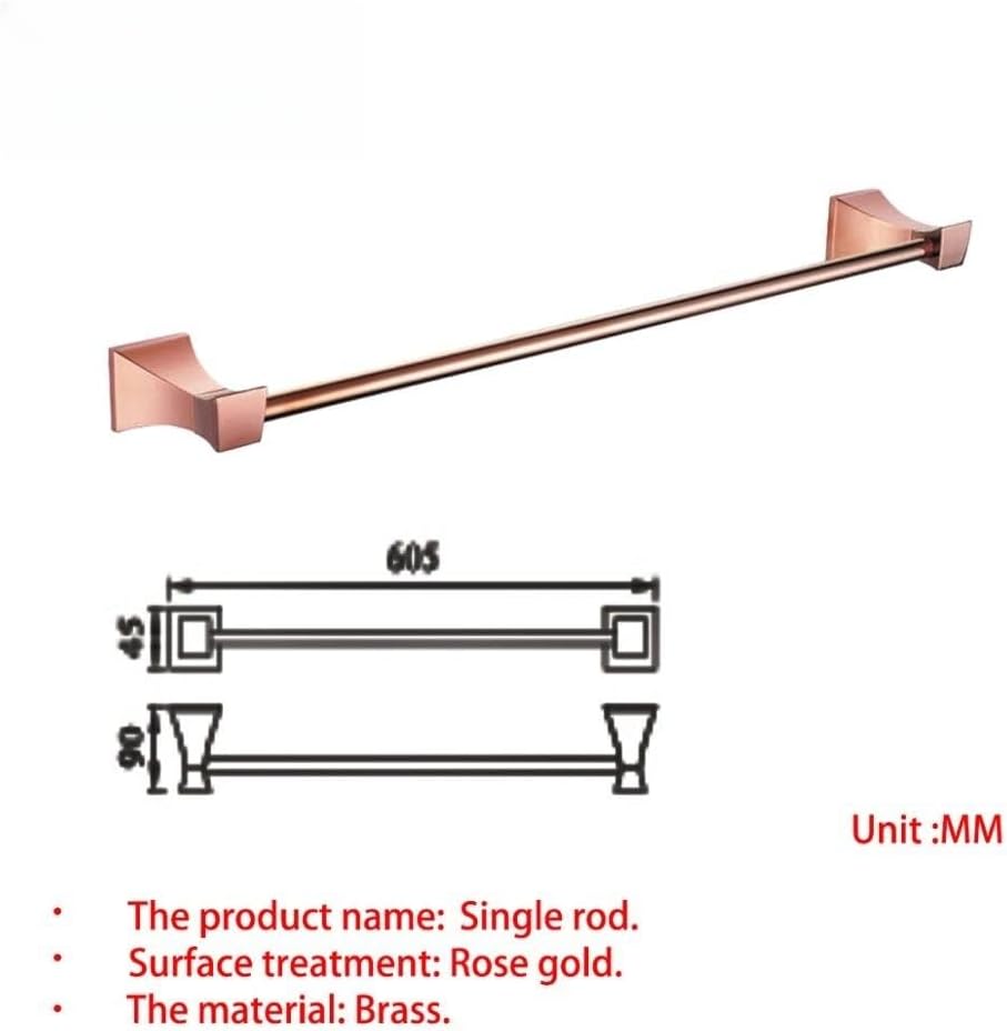 Bathroom Hardware Rose Gold Robe Hook Towel Rail Bar Rack Shelf Tissue Paper Toothbrush Holder Accessories.,Towel bar