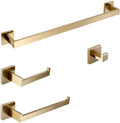 Matte Gold Towel Rack 304 Stainless Steel Bar Double Shelf Paper Holder Tissue Toilet Brush,Spain
