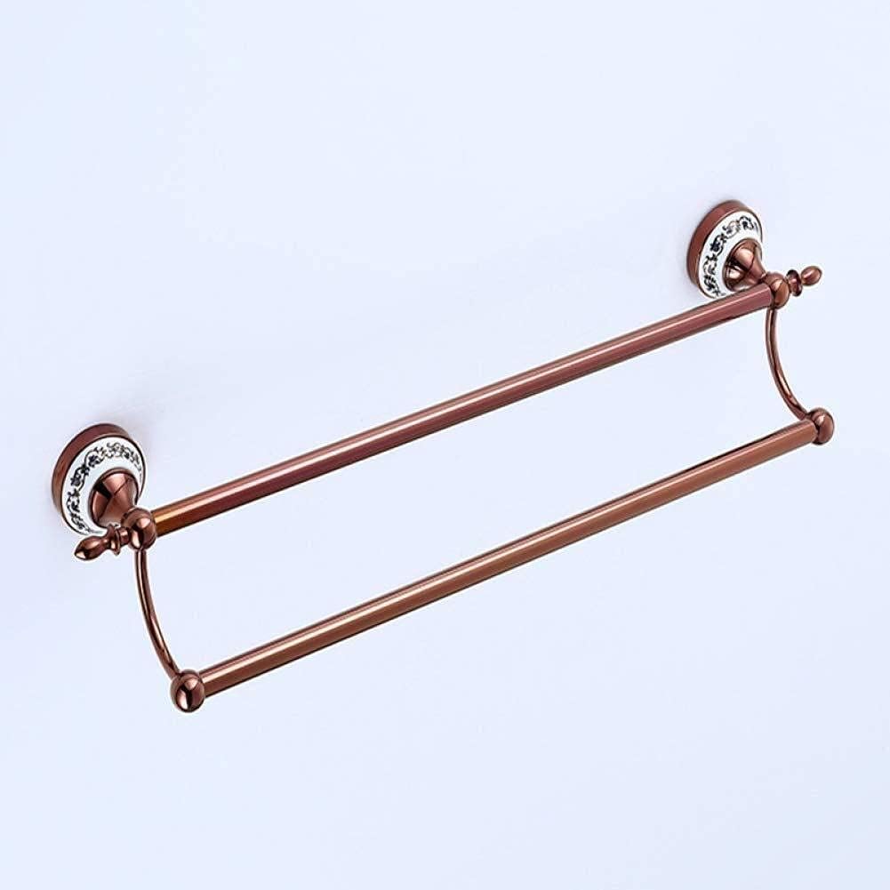Towel Rack Towel Rails Bathroom Stainless Steel Bathroom Hardware Hanging Bathroom Rose Gold Double Towel Rack Bathroom Towel Shelf