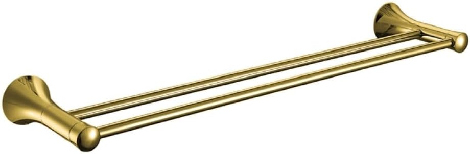 Bathroom Accessories Brass Gold Paper Holder Towel Ring Bar Glass Double Cup Dish Holder Restroom Fixtures,Double Towel Bar