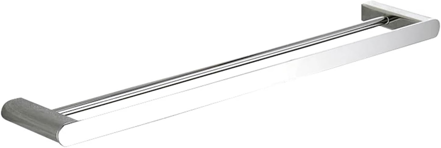 Gold Bathroom Double Towel Holder Stainless Steel Double Towel Rack Bath Towel Bar Bathroom Hardware Accessories Grey Black(60cm Polished)