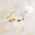 Towel Rack Platinum European Towel Rack Bar Rail, Space Aluminum Gold Towel Shelf, Tissue Paper Holder, Bathroom Accessories Set Bathroom Hardware/Toilet Brush The New