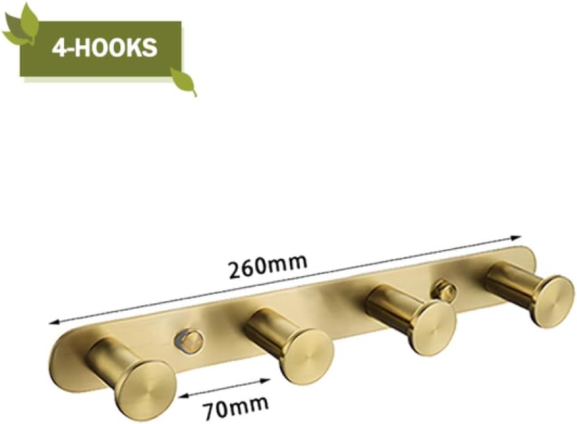 Towel Rack Brushed Gold Wall Mount Shelf Toilet Bathroom Hardware Paper Holder Towel Rack Rod Hanger Bathroom Accessories Single Towel Rack B