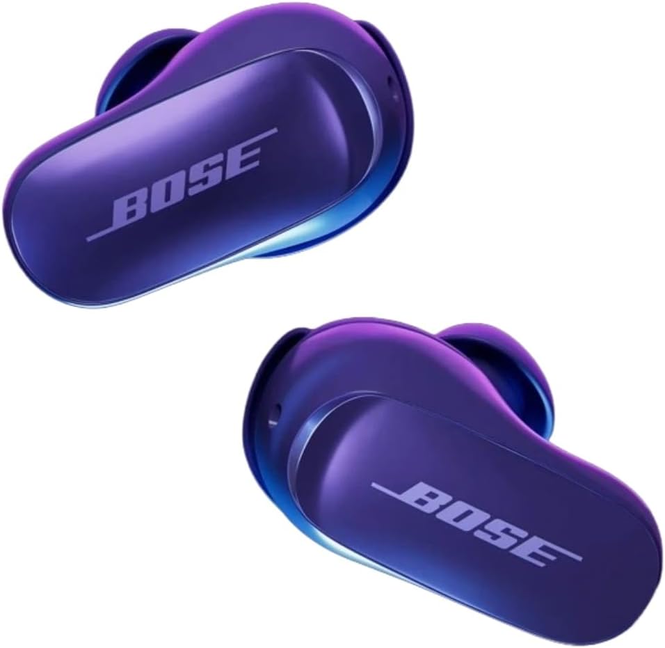 Bose New QuietComfort Ultra Bluetooth Earbuds (2nd Gen), Wireless Noise Cancelling Earbuds, Up to 6 Hours Battery, IPX4 Rating, Immersive Audio, Deep Bass + Green Extreme Charger (Midnight Violet)