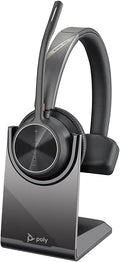 Poly - Voyager 4310 UC Wireless Headset + Charge Stand (Plantronics) - Single-Ear Headset w/Mic - Connect to PC/Mac via USB-C Bluetooth Adapter, Cell Phone via Bluetooth -Works with Teams, Zoom &More