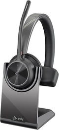 Poly - Voyager 4310 UC Wireless Headset + Charge Stand (Plantronics) - Single-Ear Headset- Connect to PC/Mac via USB-A Bluetooth Adapter, Cell Phone via Bluetooth-Works w/Teams (Certified), Zoom&More