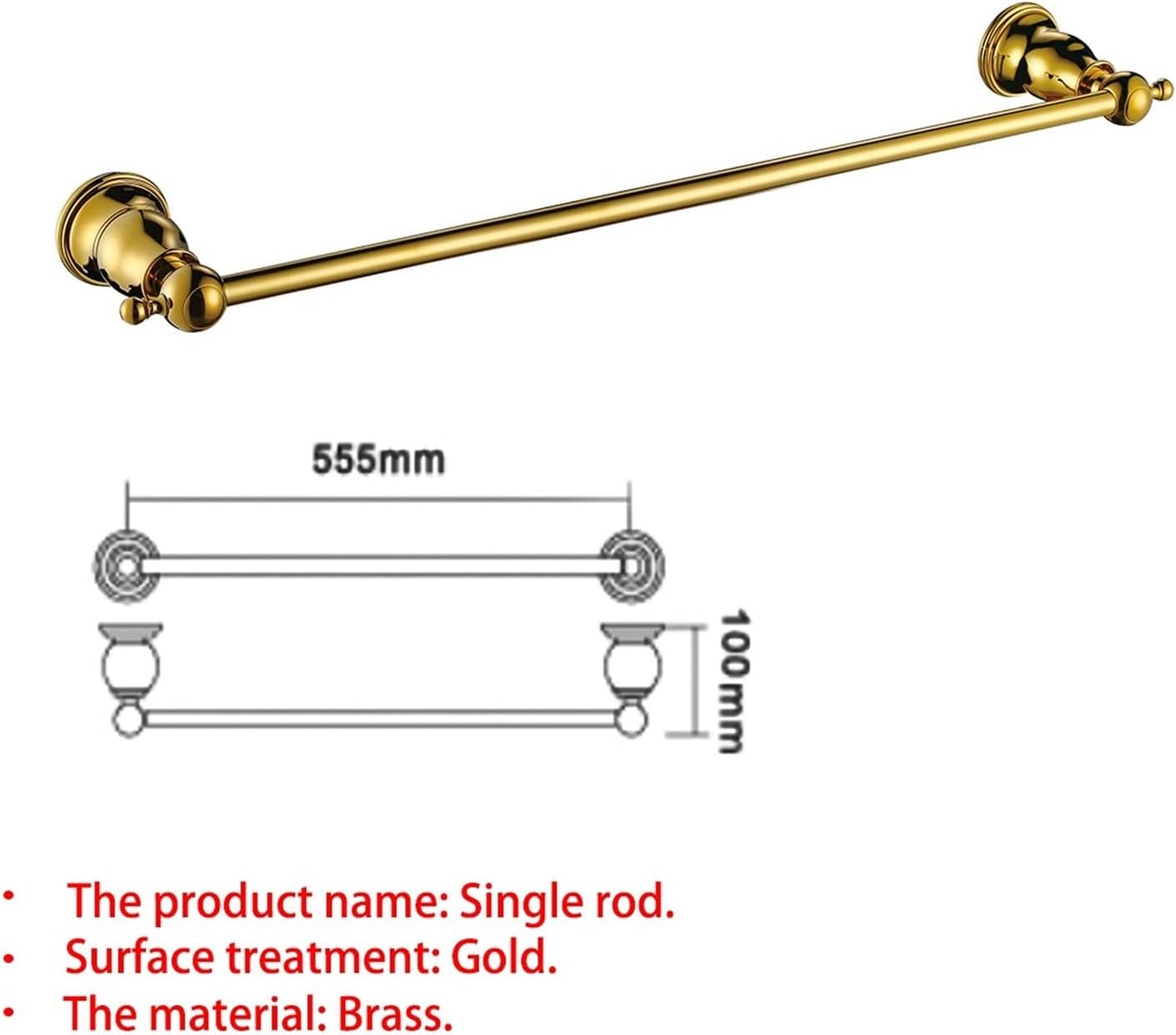 KETTEL Bathroom Hardware ， Gold Robe Hook Towel Rail，Fixtures Holder Bathroom Accessories,Wall-Mounted Bathroom Rack Accessory (Color : Soap Dispenser)