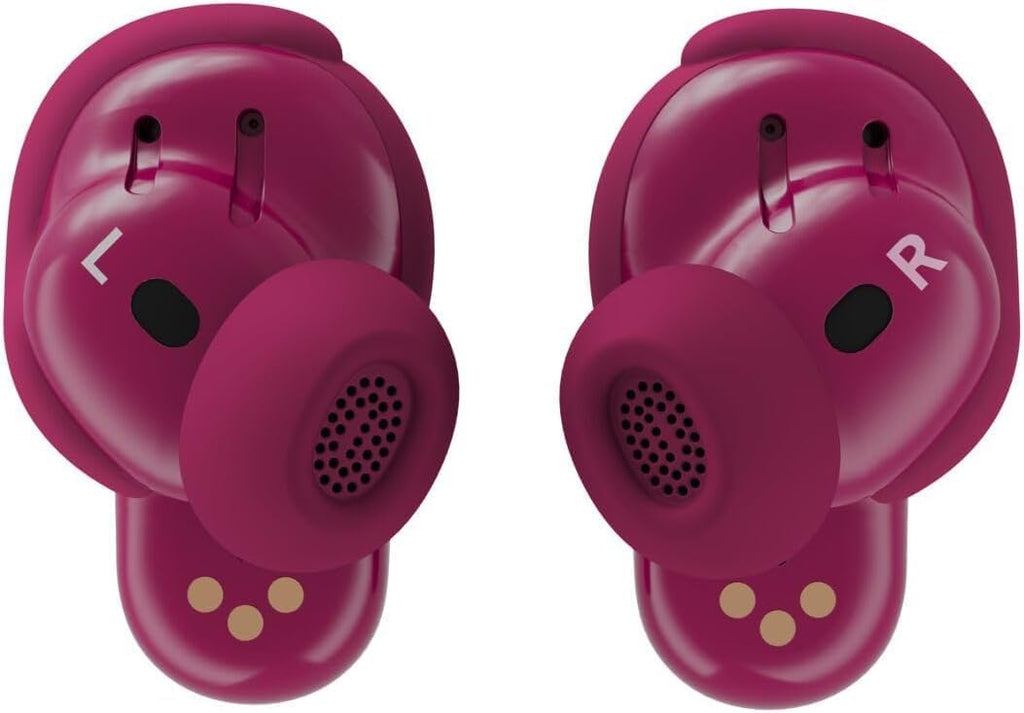 Bose New QuietComfort Ultra Bluetooth Earbuds (2nd Gen), Wireless Noise Cancelling Earbuds, Up to 6 Hours Battery, IPX4 Rating, Immersive Audio, Deep Bass + Green Extreme Charger (Deep Plum)