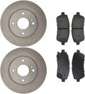 Front Brake Kit fits Ford Fiesta 1.6L 2011 2012 2013 2014 2015 2016 2017 2018 2019, fits Fiesta 1.0L 2014, Brake Pads and Rotors Kit Replace 3-PC Set