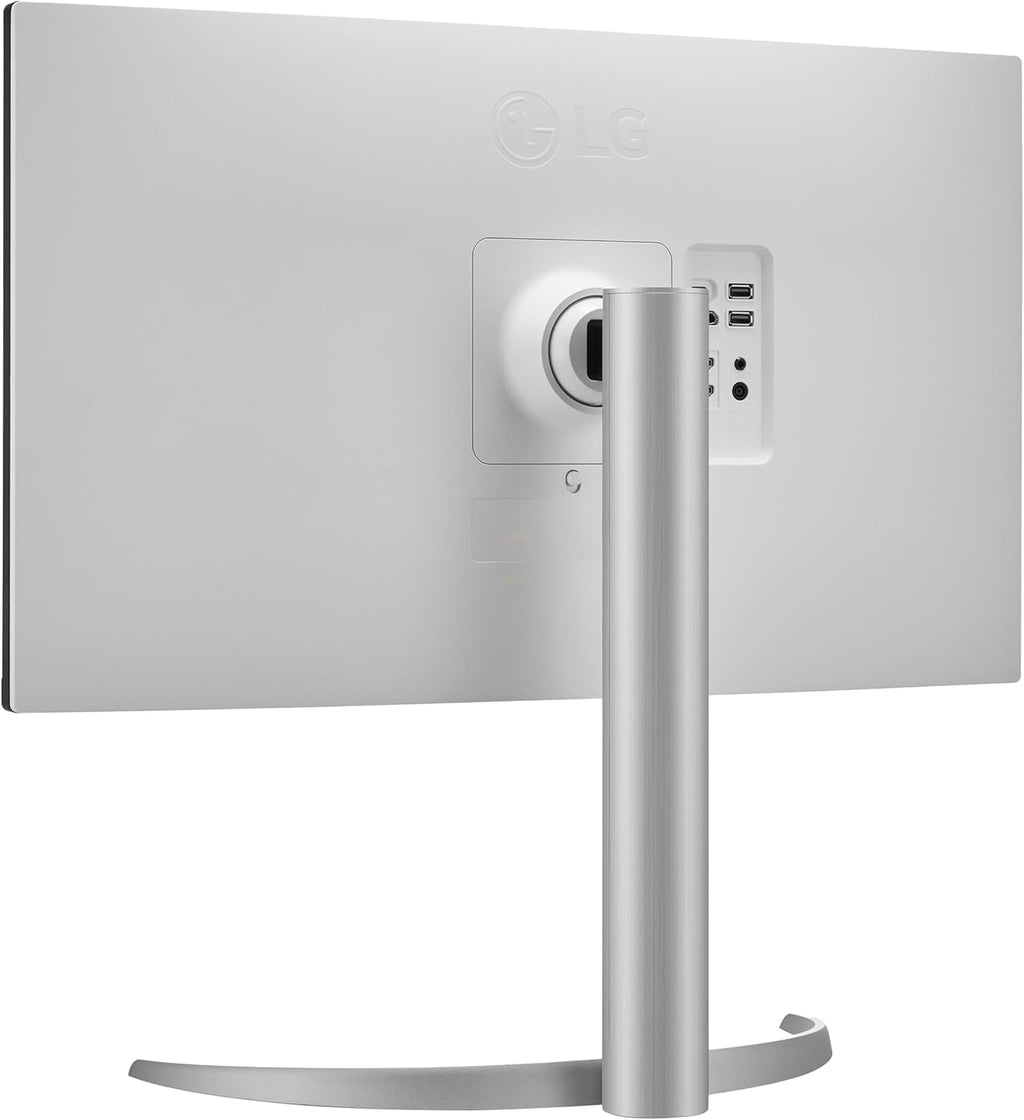 LG 27 Inch 4K(3840 x 2160) IPS Computer Monitor | HDR 400, 95% DCI-P3 Color | Built-in Speaker | 60Hz, 5ms | AMD FreeSync | USB-C, HDMI*2, DisplayPort | Tilt/Height/Pivot Adjustable Stand | White