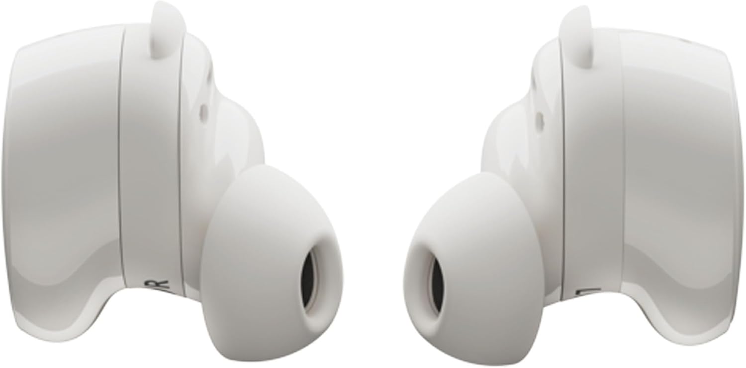 Bose QuietComfort Bluetooth Earbuds, True Wireless Earbuds with Active Noise Cancellation and Mic, Deep Bass, IPX4 Rating, Up to 8.5 Hours of Playtime, White (Renewed)