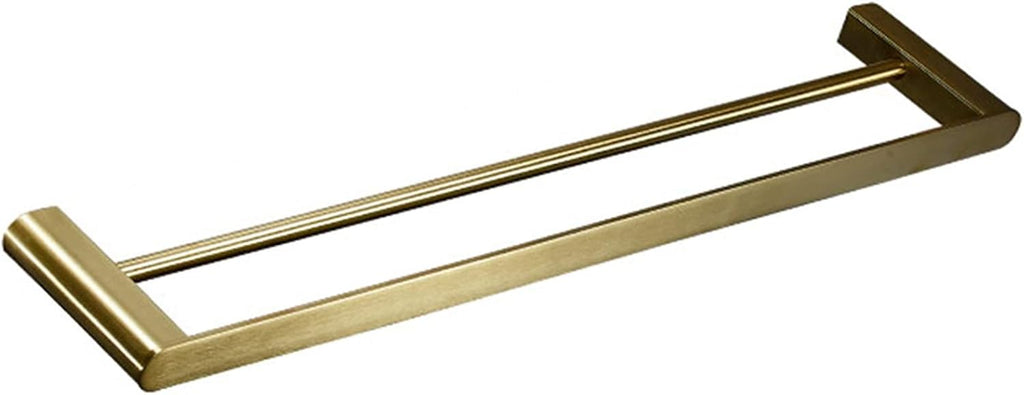 Towel Rail Bar, Stainless Steel Double Towel Holder, 40cm - 80cm Wall Mounted Polished Bath Towel Rack for Bathroom and Kitchen, Gold