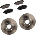 6X Vented Brake Rotor and Ceramic Pads Front Replacement Brakes Kit fits Ford Fiesta 1.0L 2014 2015 2016 2017, fits Fiesta 1.6L 2011 2012 2013 2014 2015 2016 2017 2018 2019