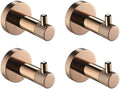 Rose Gold Stainless Steel Wall-Mounted Robe Hooks Toilet Paper Holder Towel Bar Rack Towel Ring Bathroom WC Accessories Sets,4 pcs Robe Hooks