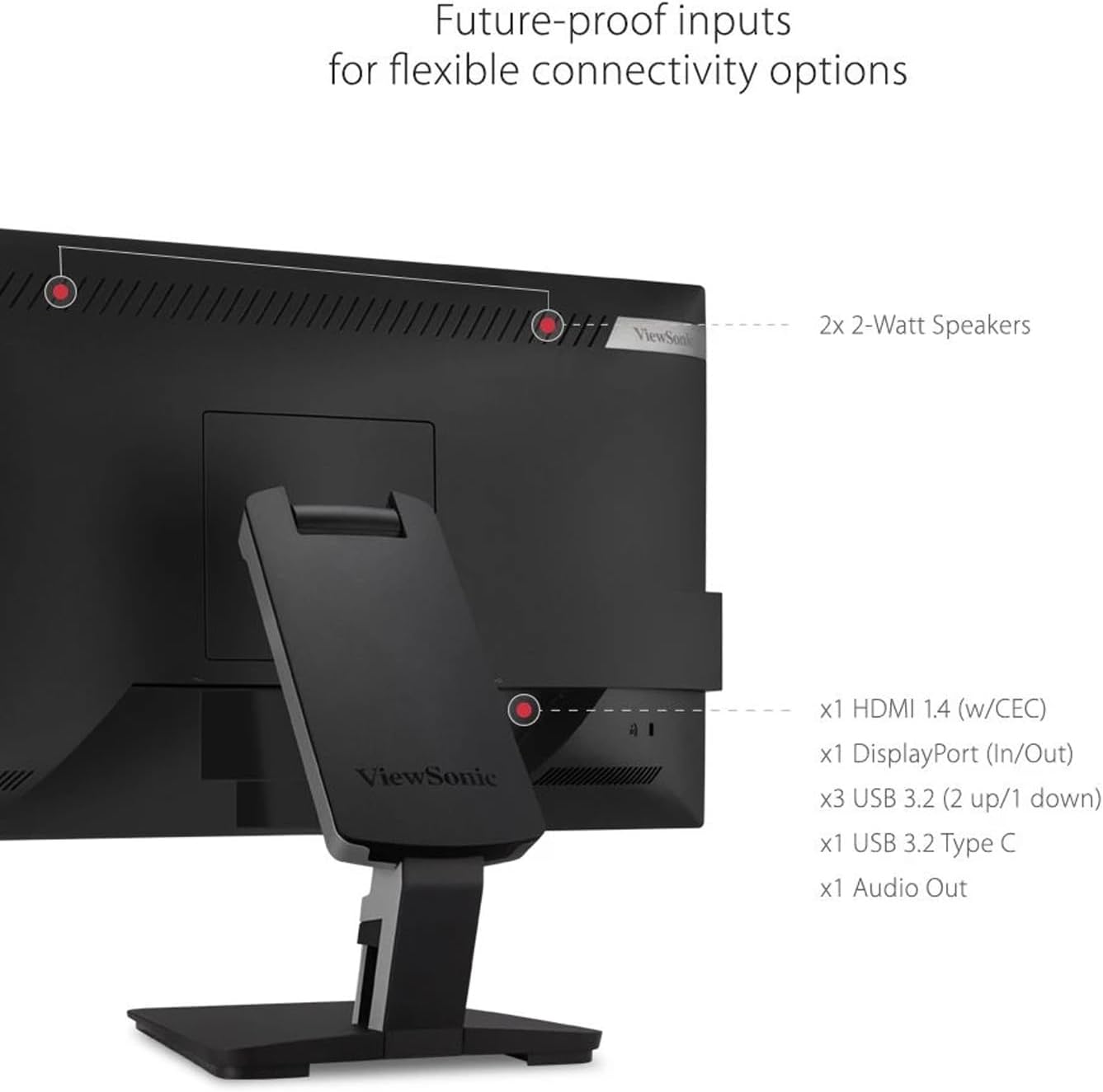 ViewSonic TD2455 24-inch 1080P FHD IPS Premium Monitor, 2-Pack Bundle with 10-Point Touch, Daisy Chain, HDMI, DisplayPort, USB-C, Speaker, Stylus Pen