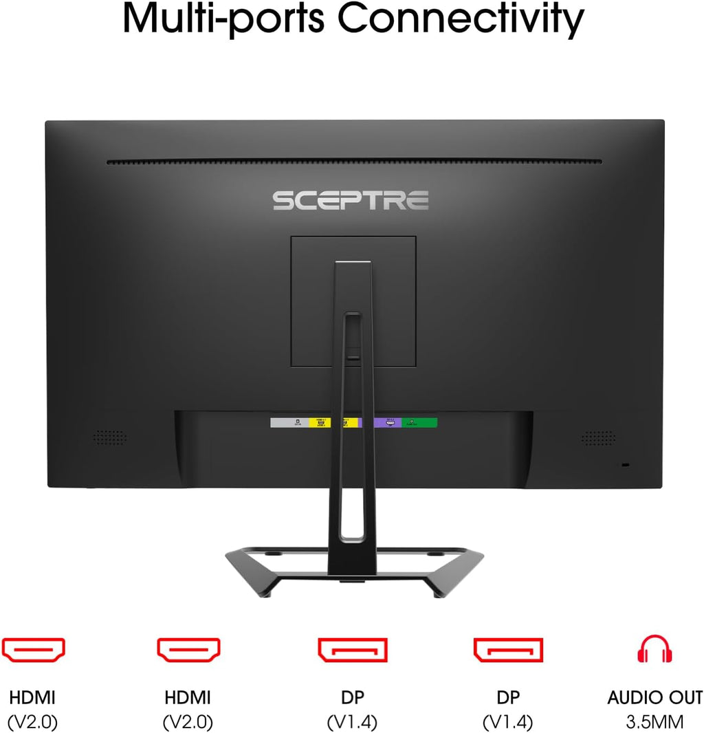 Sceptre 4K IPS 27' 3840 x 2160 UHD Monitor up to 70Hz DisplayPort HDMI 99% sRGB Build-in Speakers, Black 2021 (U275W-UPT)