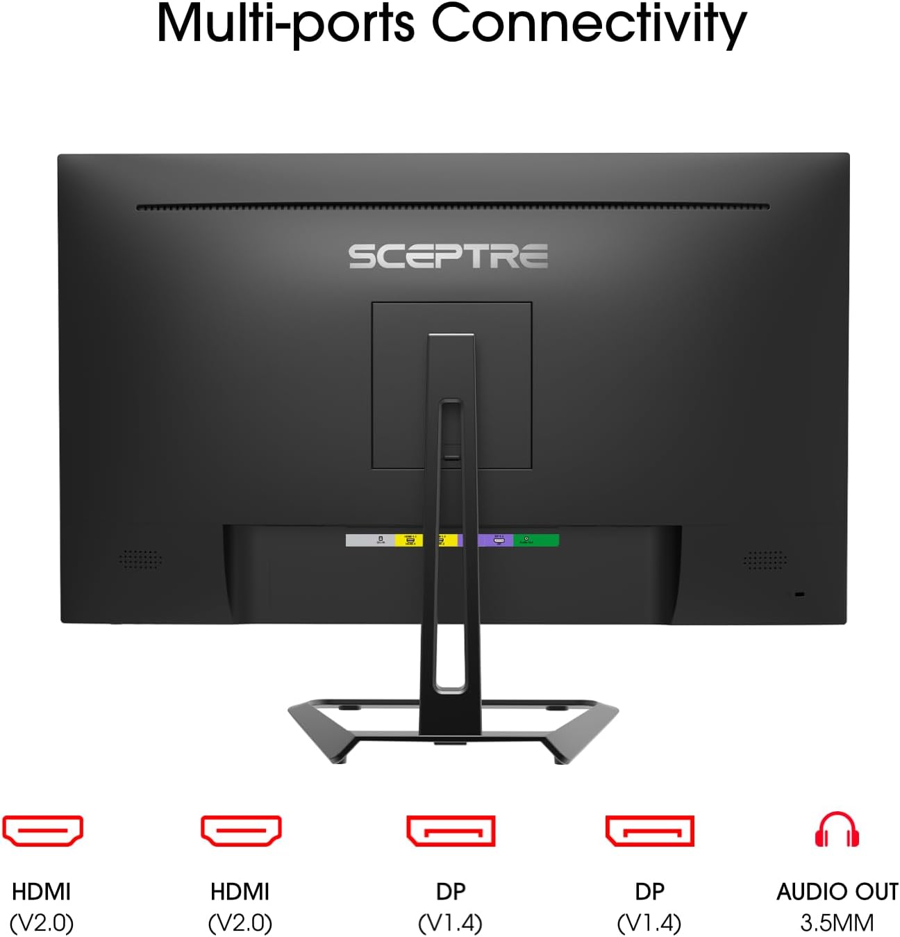 Sceptre 4K IPS 27' 3840 x 2160 UHD Monitor up to 70Hz DisplayPort HDMI 99% sRGB Build-in Speakers, Black 2021 (U275W-UPT)