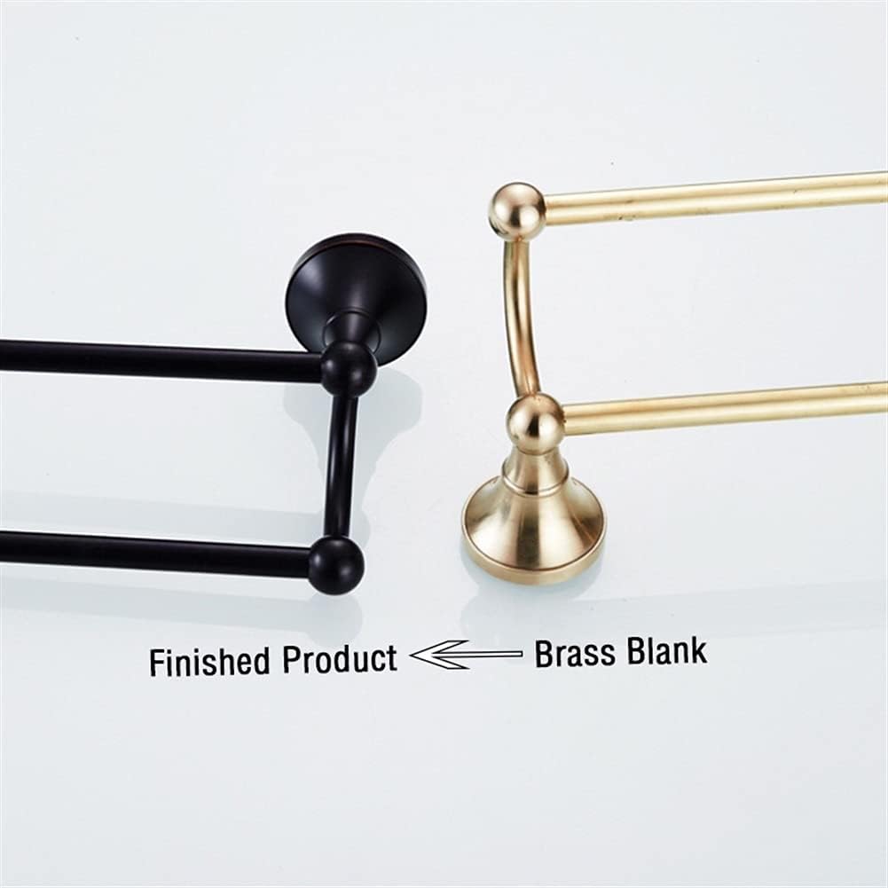 LSLYTQ Towel Rail Rack Gold Double Towel Rail Black Antique Towels Bar, Bronze Brass Chrome White Towel Holder Rack for Kitchen Bathroom Hotel Toilet for Bathroom Kitchen
