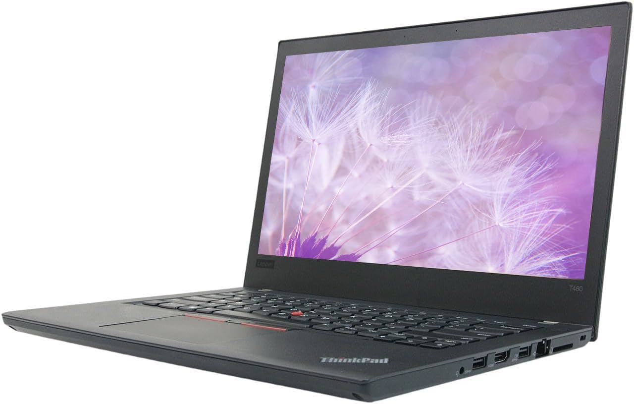 Lenovo ThinkPad T480 14' Notebook Laptop Computer, Intel Core i5-8350U 1.7GHz, 16GB DDR4 RAM, 256GB SSD, Type-C, HDMI, Windows 11 Pro (Renewed)