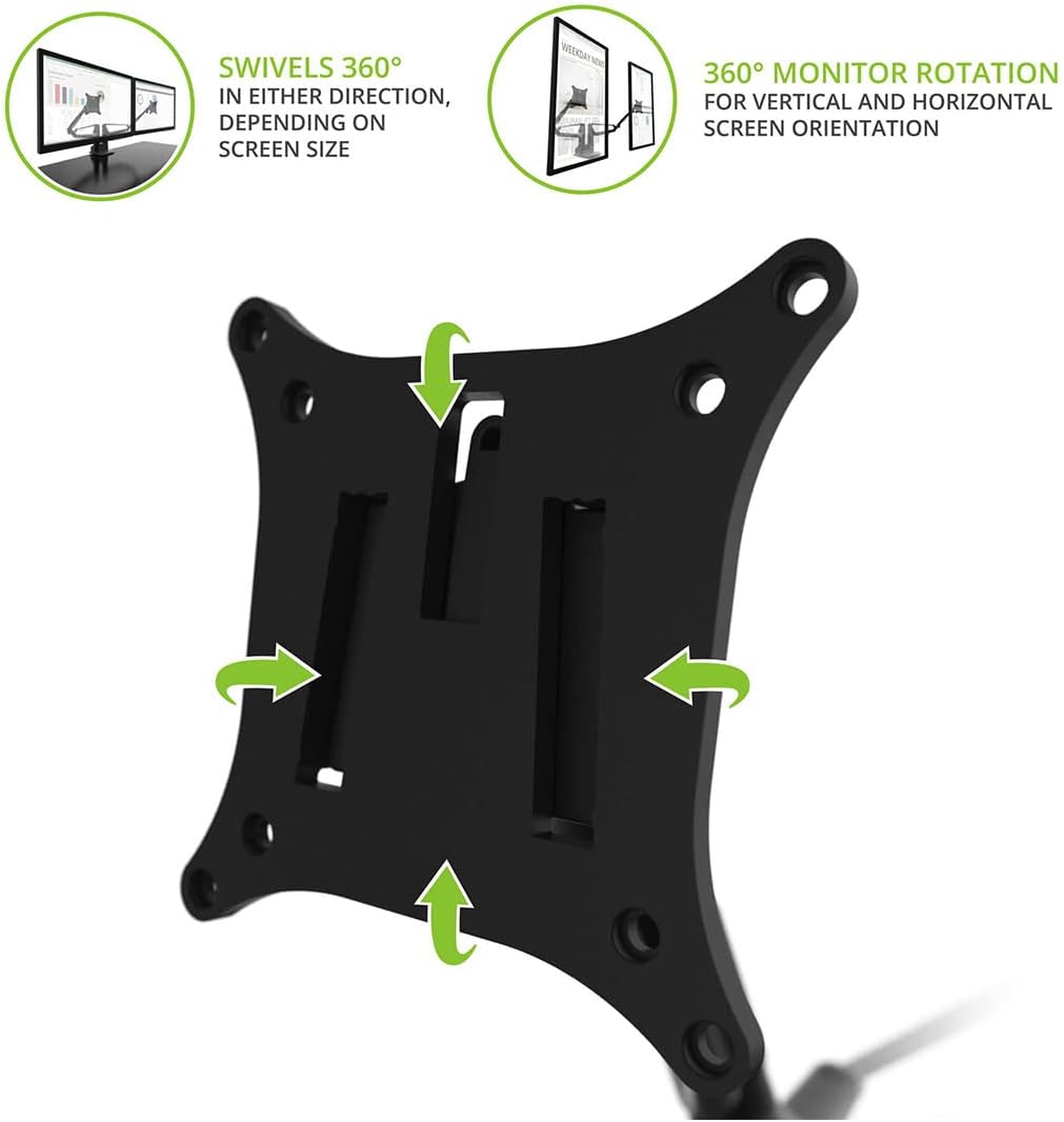 Kanto DMS2000 Dual-Monitor Desktop Mount for 17' - 32' Displays with Gas-Shocks (Black)