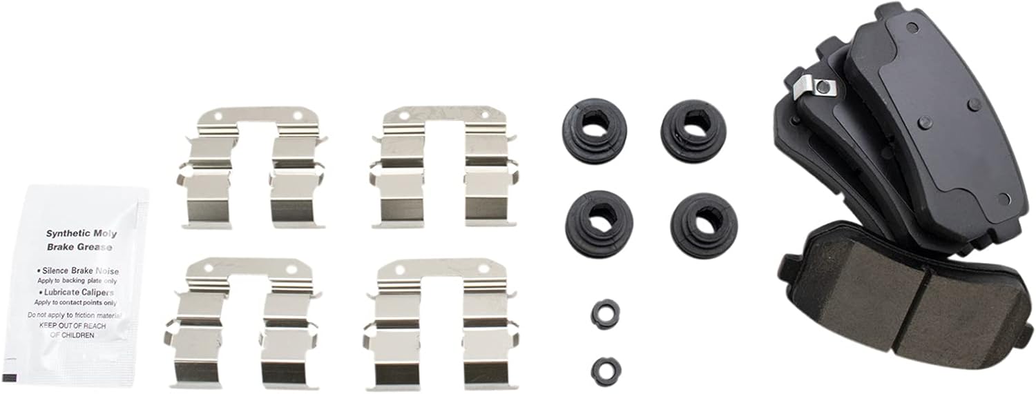 TRQ Rear Brake Pad and Rotor Set Ceramic Rotors Calipers Compatible with 2015 Hyundai Sonata