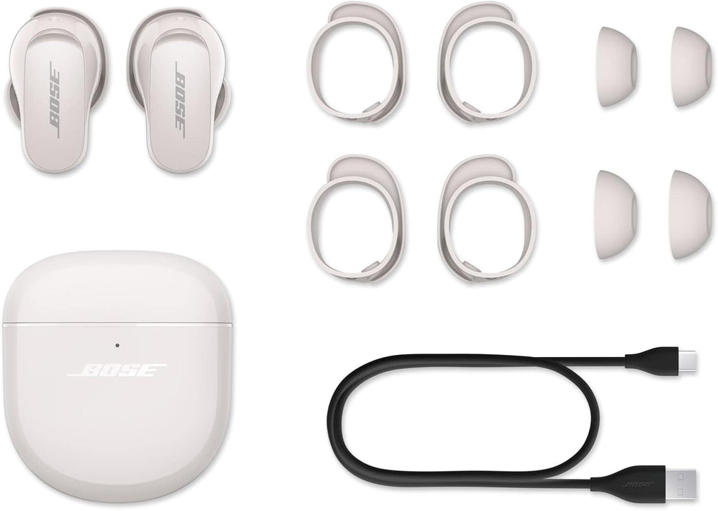 Bose QuietComfort Earbuds II, Wireless, Bluetooth, World's Best Noise Cancelling In-Ear Headphones with Personalized Noise Cancellation & Sound, Soapstone (Renewed)