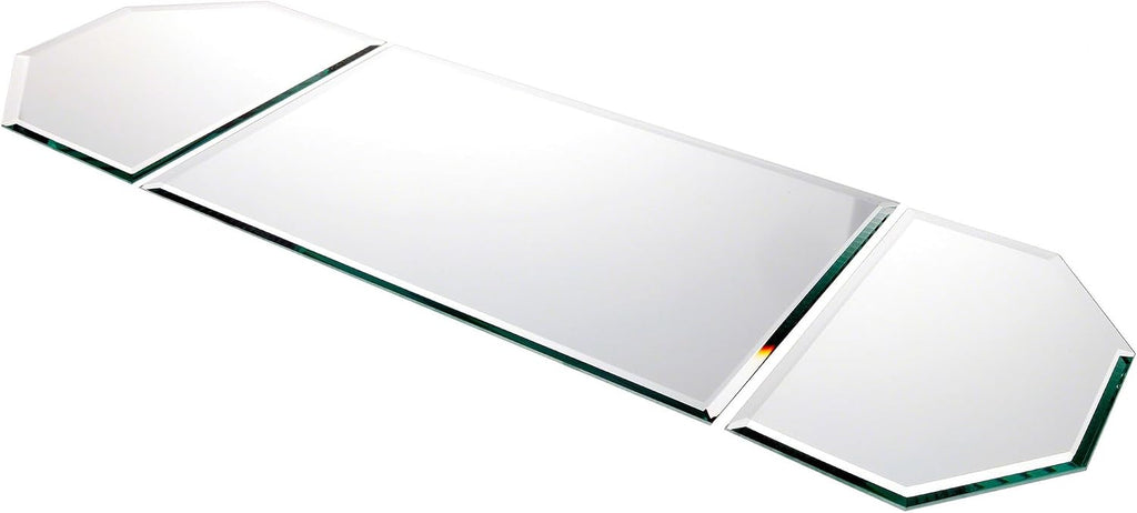 Plymor 36' x 12' Runner Set, 5mm Thick Beveled Glass Mirror, Pack of 4