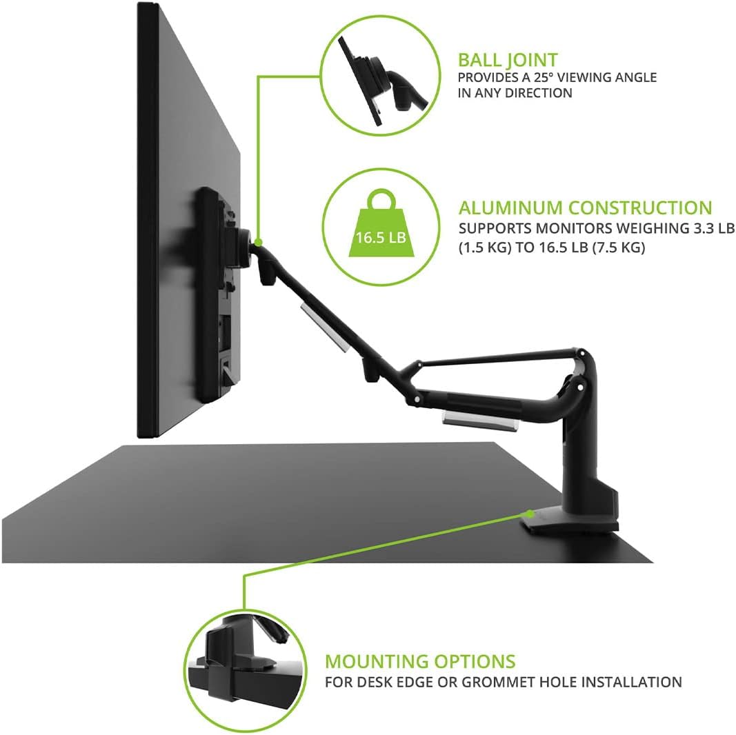 Kanto DMS1000 Desktop Mount for 17-inch to 32-inch Displays (Black)