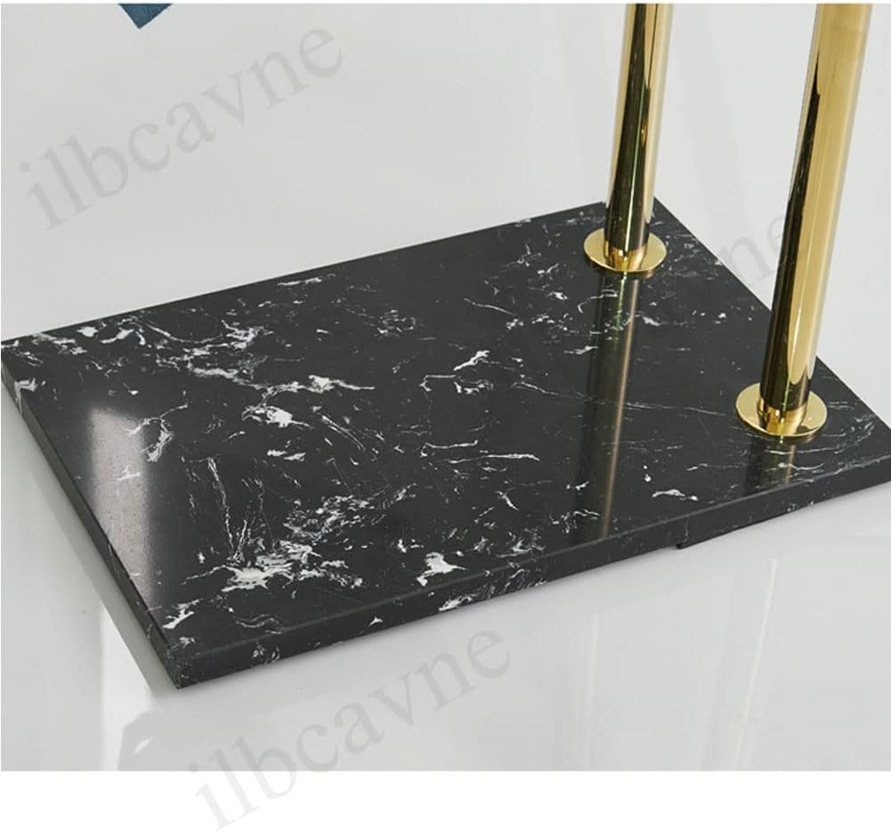 Freestanding Towel Holder with Double Bars for Bathroom Black Towel Rail Stand and Clothes Drying Rack