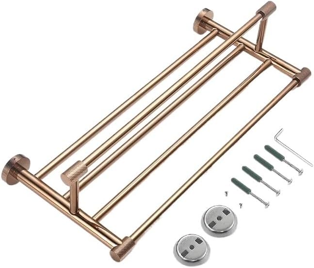 Rose Gold Wall-Mounted Stainless Steel Bath Towel Rack Toilet Paper Holder Towel Bar Robe Hook Cup Holder Bathroom Accessories(Cup Holder)