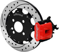 Wilwood 140-11900-DR Combination Parking Brake Rear 11.75' Big Brake Kit With Red Calipers and Drilled Rotors, Compatible with 2011-2014 Ford FiestA