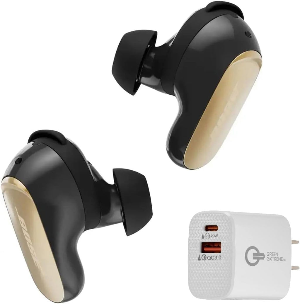 Bose QuietComfort 2nd Gen Ultra Wireless Noise Cancelling Earbuds - Desert Gold, with Wall Charger