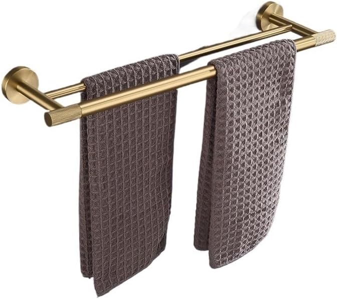 Brushed Gold Toilet Tissue Roll Paper Holder Towel Rack Bar Robe Coat Clothes Hook Brass Knurling Hardware Bathroom Accessories(Toilet Brush Holder)