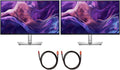 Dell P2425H 24' Full HD 1080p 16:9 Dual LED Monitor, Black/Silver Bundle with 2X Deco Gear 6FT Universal 4K HDMI 2.0 Cable with 28AWG Pure Copper Conductor