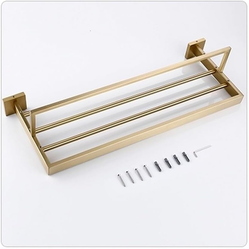 Brushed Gold Bathroom Accessories Set Toilet Brush Holder Toilet Paper Towel Bar Rail Rack Hanger Hook Soap Dish Hardware, Bath Towel Rack 400