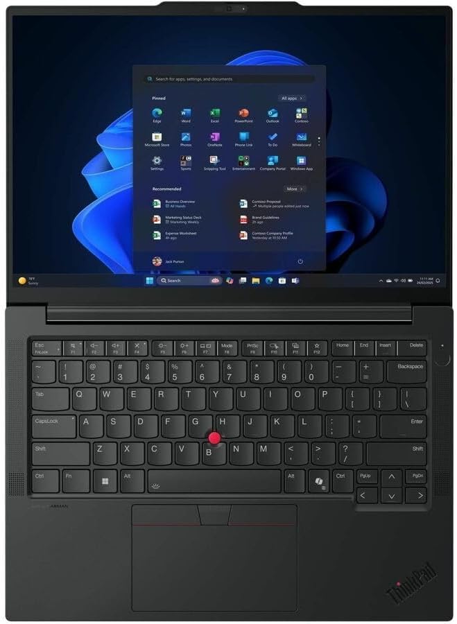 Lenovo ThinkPad E14 Gen 7 21U20016US 14' Copilot+ PC Notebook - WUXGA - 60 Hz - Intel Core Ultra 5 2nd Gen 226V - 16 GB - 512 GB SSD - English Keyboard - Black