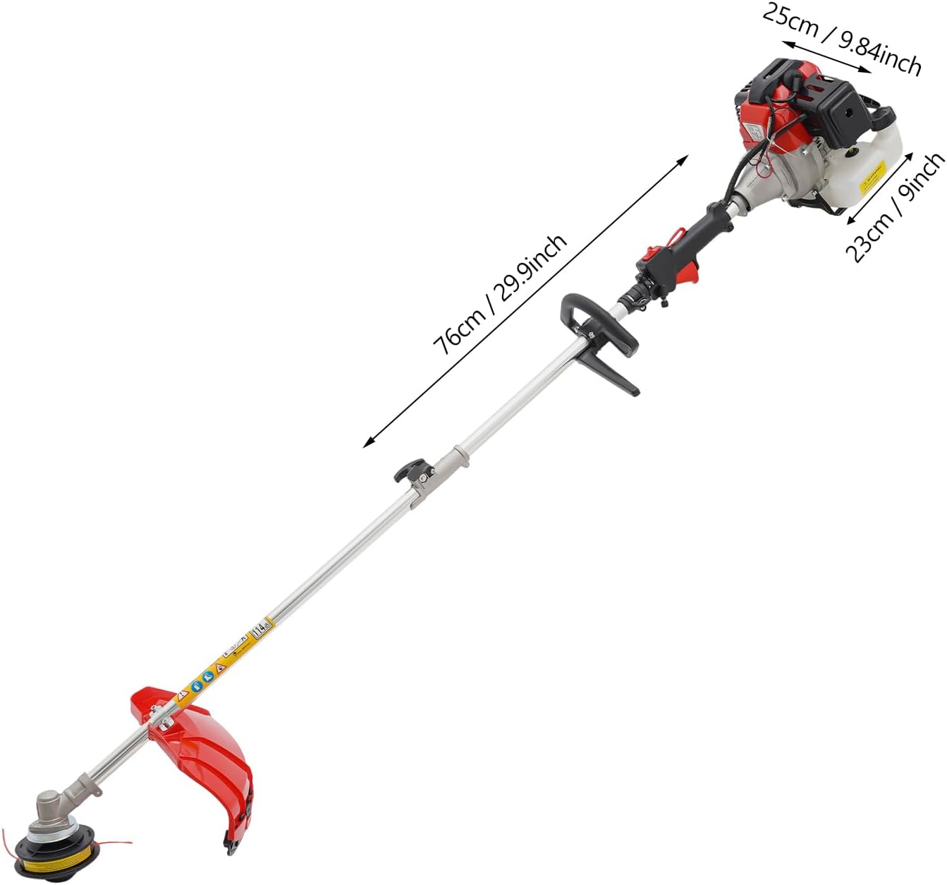 Garden Tiller Cultivator Lawn Mower Gas Powered 52cc 2-Stroke Engine for Lawn Gardening Soil Cultivation