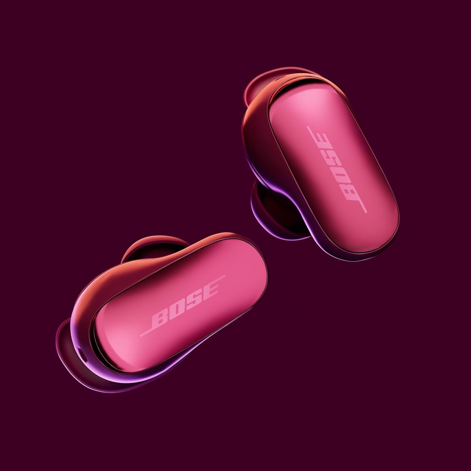 Bose New QuietComfort Ultra Bluetooth Earbuds (2nd Gen), Wireless Noise Cancelling Earbuds, Up to 6 Hours Battery, IPX4 Rating, Immersive Audio, Deep Bass + Green Extreme Charger (Deep Plum)