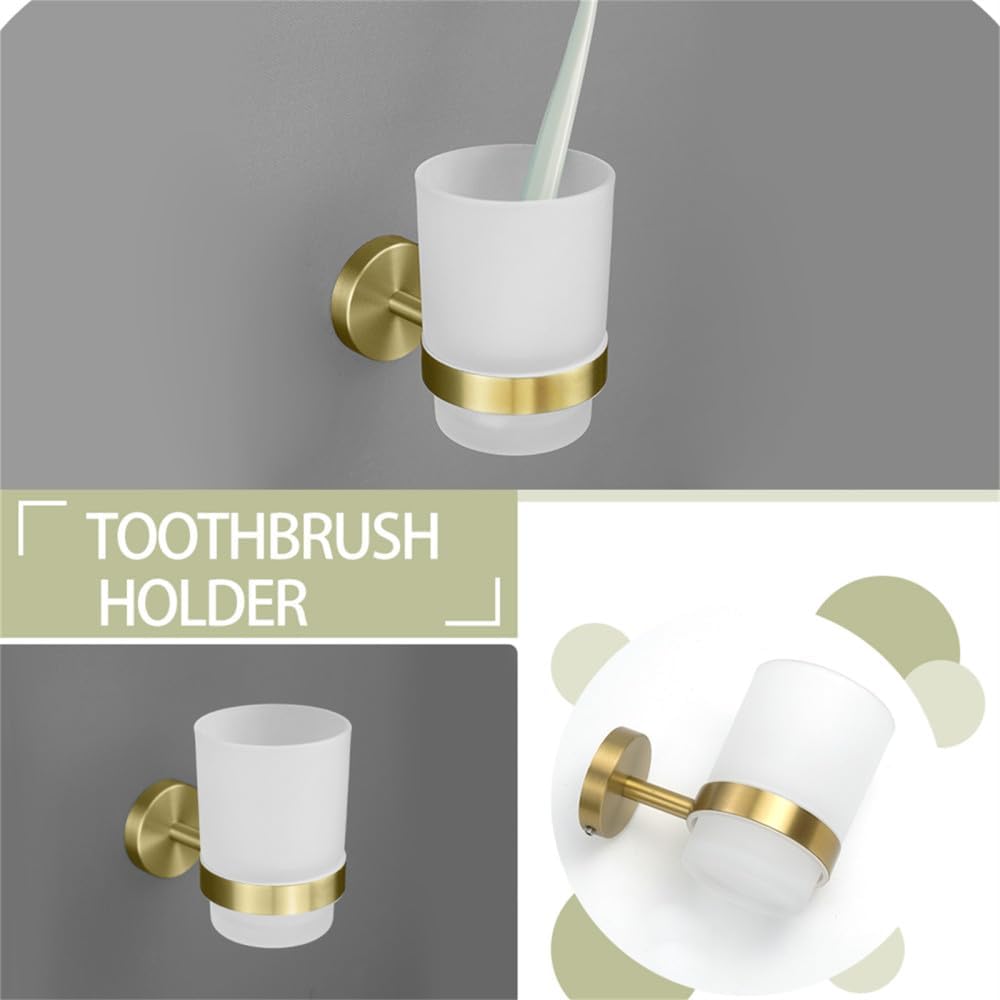 Towel Rack Brushed Gold Wall Mount Shelf Toilet Bathroom Hardware Paper Holder Towel Rack Rod Hanger Bathroom Accessories Single Towel Rack B