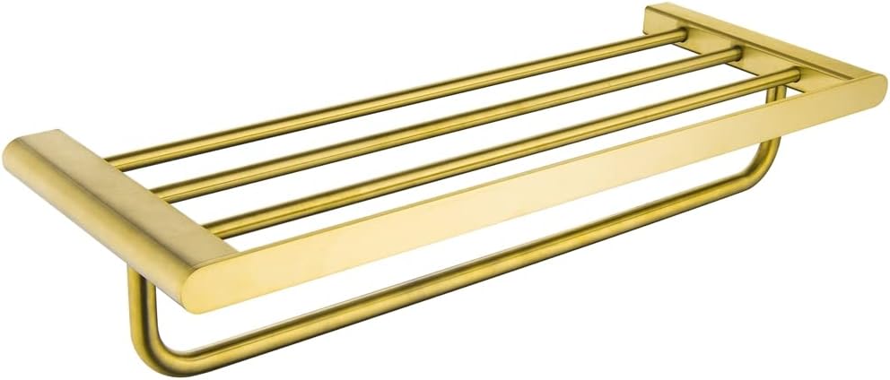 KETTEL 304 Stainless Steel Towel Rack Clothes ， Gold Holder Bathroom Accessories，Fixtures,Wall-Mounted Bathroom Rack Accessory (Color : Towel Rack)