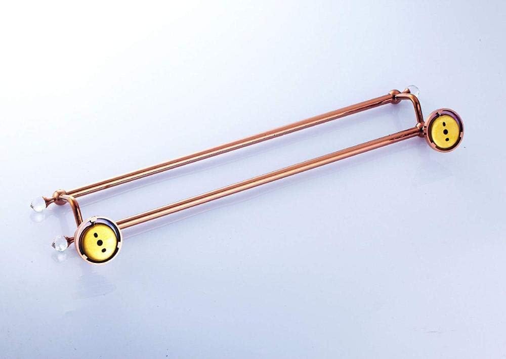 Bar Wall-Mounted Rail Wall-Mounted Rail Racks Hanger Rack Copper Double Pole Bathroom Pendant an Bathroom Rose Gold bar Bathroom