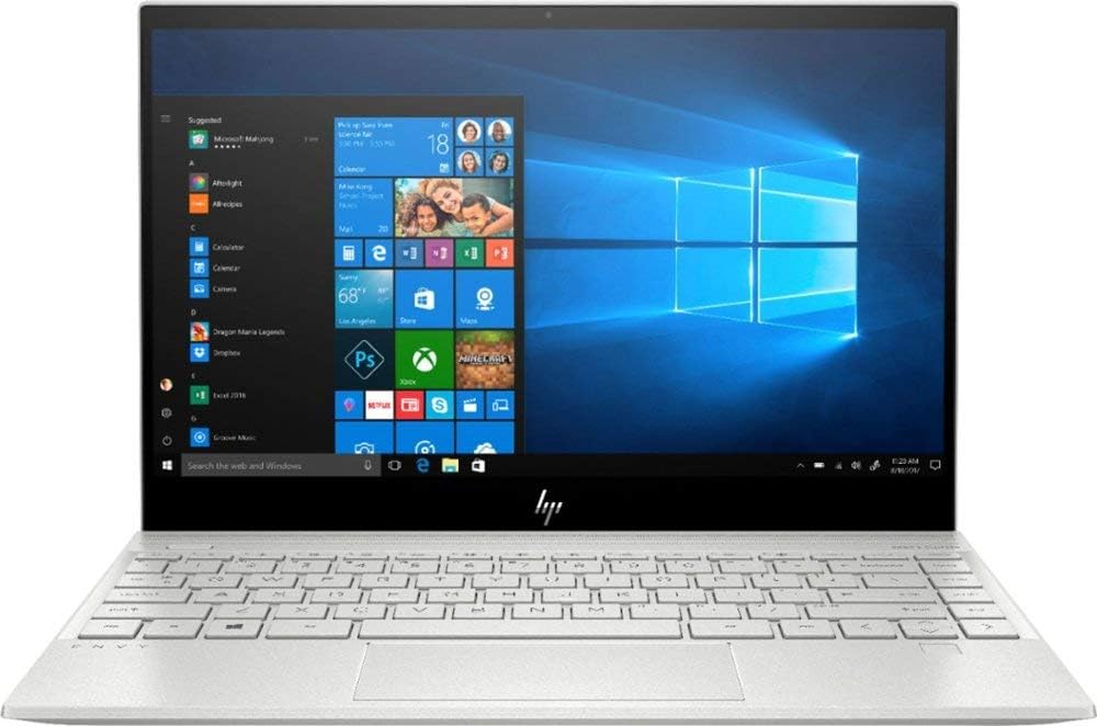 2020 HP Envy 13.3' 4K Ultra HD Touch-Screen Laptop 10th Gen Intel i7-1065G7 8GB DDR4 Memory 512GB SSD WiFi 6 Bluetooth 5.0 Weigh 2.6 lbs. Natural Silver