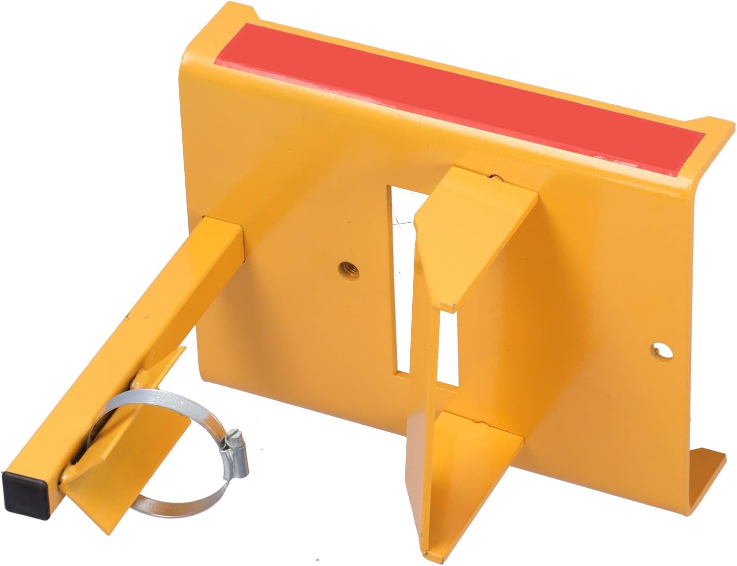 Mower Blade Sharpener Adjustable Ring Durable Lawn Mower Blade Grinder 30° Angle Sharpening Tool for Lawn Mower Maintenance Yellow Iron Material 11.8x8.9x2.4in