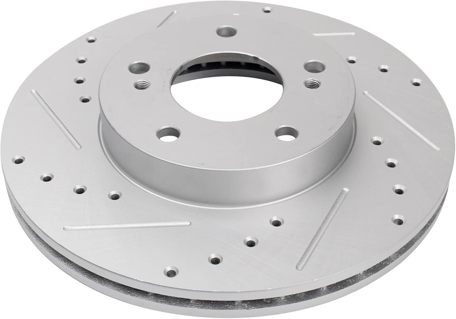 TRQ Performance Front Brake Pad and Rotor Set Ceramic G Coated Slotted Drilled Rotors Calipers Compatible with 1996-1999 Infiniti I30 1989-1999 Nissan Maxima