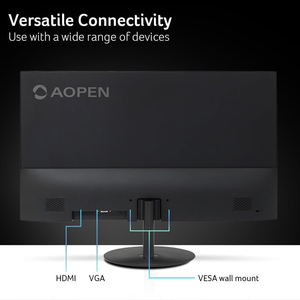 AOPEN by Acer 32SA2Q Abi 31.5' FHD 1920 x 1080 Zero-Frame IPS Gaming Office Monitor | AMD FreeSync Technology | Ultra-Thin Stylish Design | 75Hz | HDR 10 | 1ms TVR | Tilt | HDMI & VGA Ports