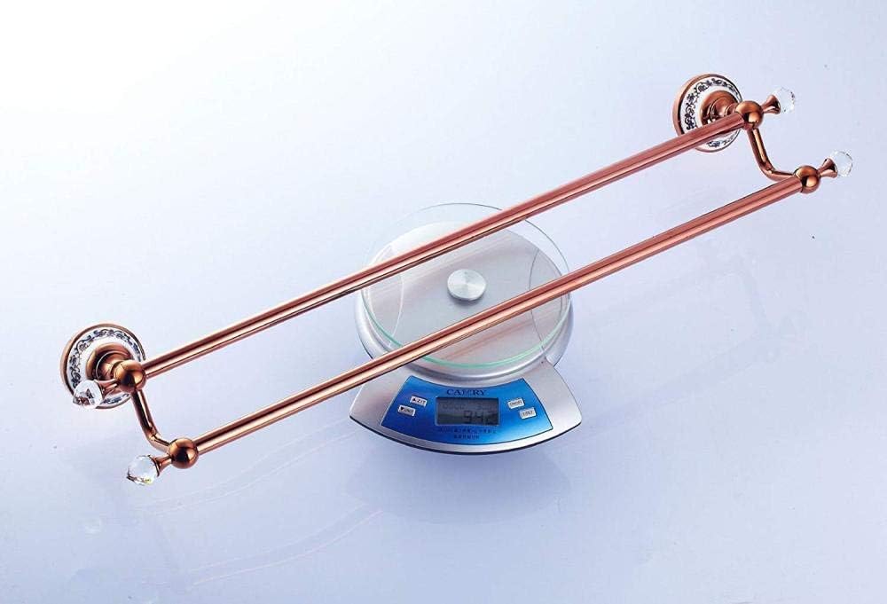 Bar Wall-Mounted Rail Wall-Mounted Rail Racks Hanger Rack Copper Double Pole Bathroom Pendant an Bathroom Rose Gold bar Bathroom