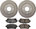 Brake Upgrade Kit, pack of 6 Front Rotors and Brake Pads Replacement fits Ford Fiesta 1.6L 2011 2012 2013 2014 2015 2016 2017 2018 2019, fits Ford Fiesta 1.0L 2014 2015 2016 2017